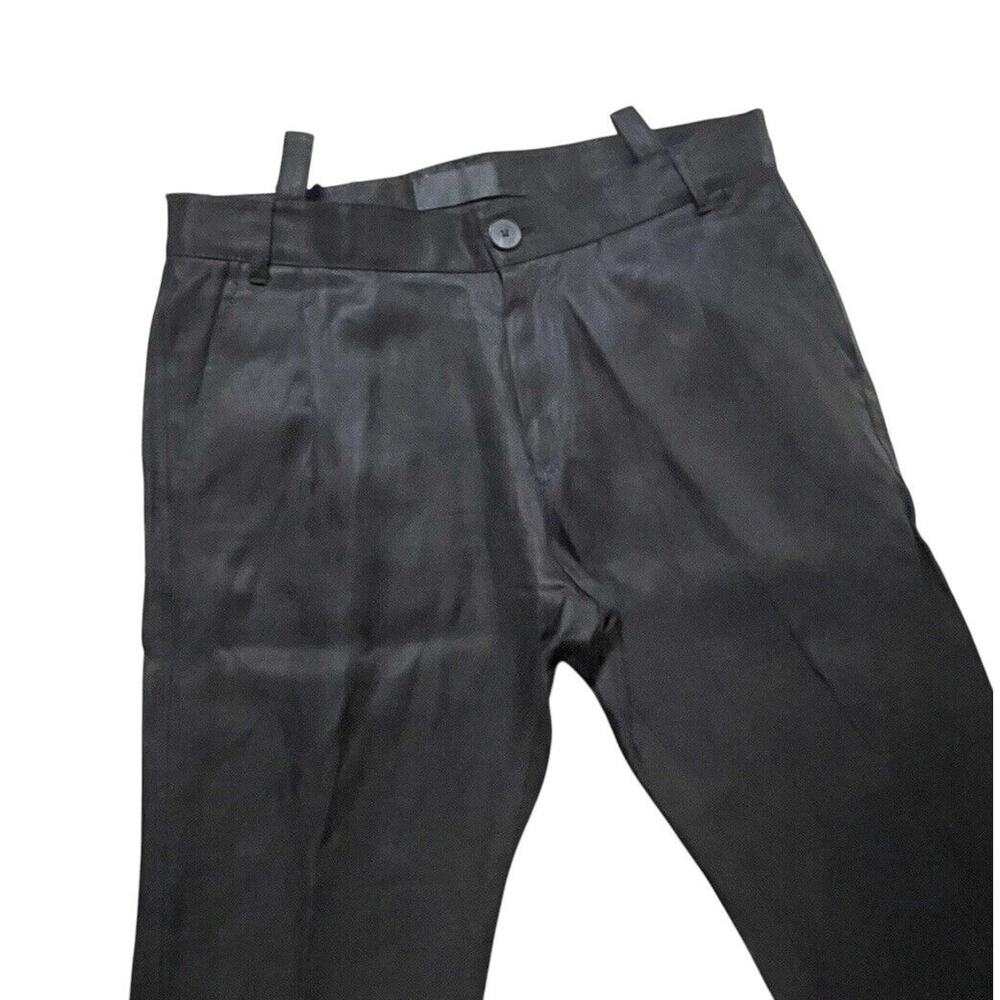 Haider Ackermann Pants Mens Size 32x25 Black Linen & Silk Cropped Portugal MINT